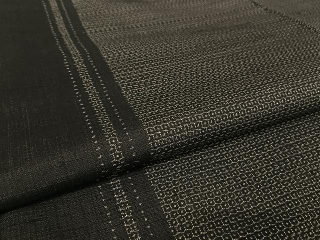 平和屋着物●結城紬 100亀甲 間道 正絹 逸品 AAAU0016np