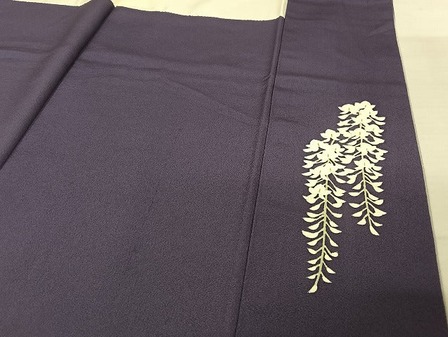 平和屋着物●美空ひばり 訪問着 藤花房 暈し染め 金彩 正絹 逸品 AAAT9459np