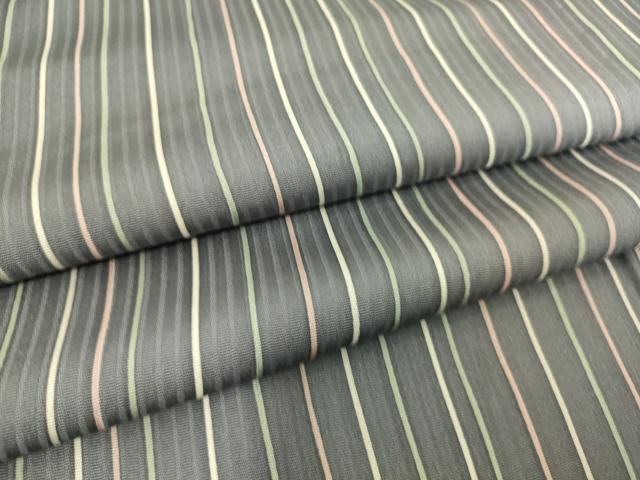 平和屋着物▽上質な小紋 単衣 縞 正絹 逸品 DAAS0166az