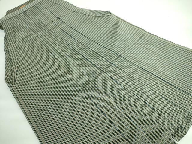 平和屋本店●極上 男性 馬乗り袴 縞 伊吹雪 逸品 DZAA5899kh5