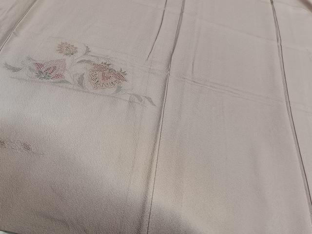 平和屋着物▽中国三大刺繍 スワトウ刺繍 蘇州刺繍 総刺繍 訪問着 単衣 更紗花唐草文 正絹 逸品 CAAS2470xi