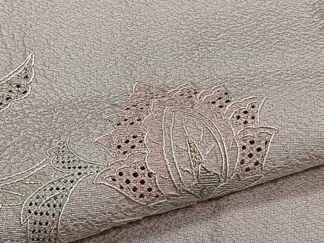 平和屋着物▽中国三大刺繍 スワトウ刺繍 蘇州刺繍 総刺繍 訪問着 単衣 更紗花唐草文 正絹 逸品 CAAS2470xi