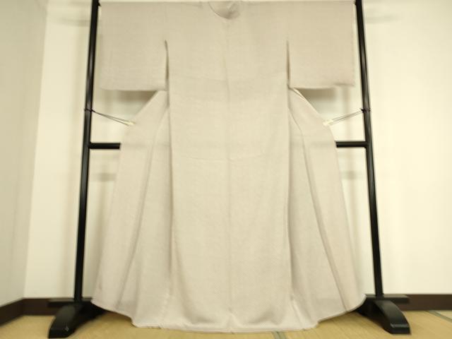 平和屋着物▽上質な小紋 単衣 丸文 鬼しぼ縮緬 正絹 逸品 DAAS0214az