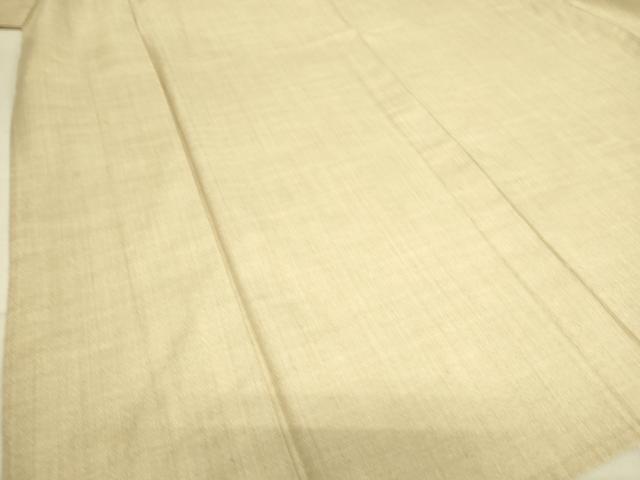 平和屋着物▽男性 紬 単衣 練色 正絹 逸品 DAAS0215az