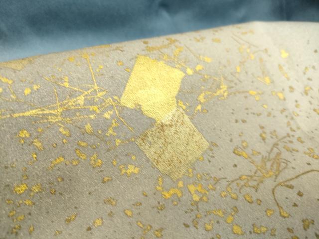 平和屋着物▽訪問着 単衣 箔散らし 暈し染め 金彩 正絹 逸品 未使用 DAAS0249az