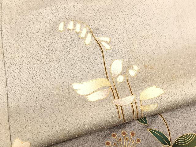 平和屋着物▽訪問着 単衣 鳳凰秋草文 暈し染め 金彩 さが美扱い 正絹 逸品 BAAS8188yc
