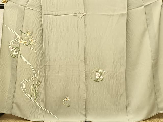 平和屋着物▽訪問着 単衣 花丸文 金彩 正絹 逸品 BAAS8190yc