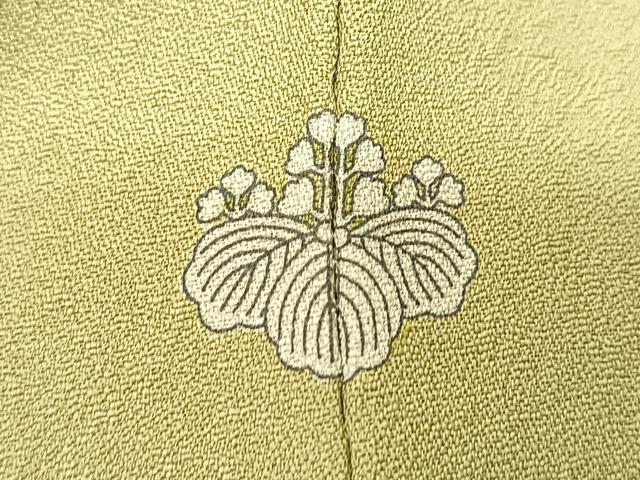 平和屋着物▽訪問着 単衣 刺繍 草花文 金彩 正絹 逸品 BAAS8184yc