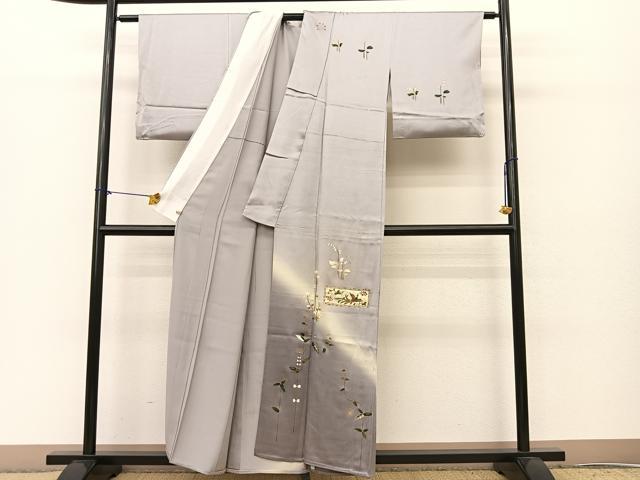 平和屋着物▽訪問着 単衣 鳳凰秋草文 暈し染め 金彩 さが美扱い 正絹 逸品 BAAS8188yc
