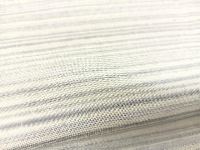 平和屋着物▽上質な紬 単衣 横段文 正絹 逸品 BAAS8200yc
