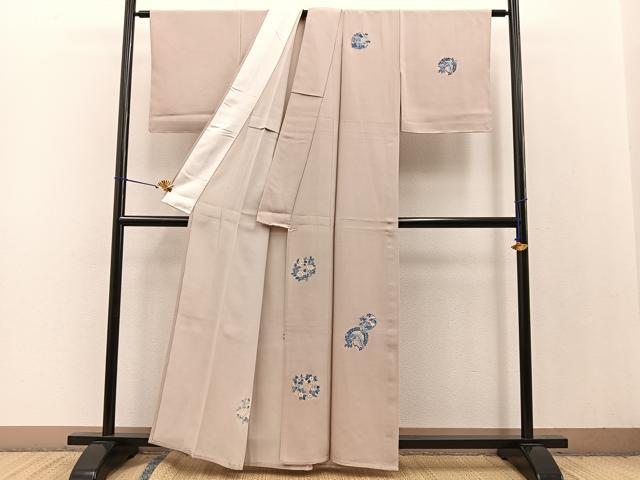 平和屋着物▽訪問着 単衣 手描き 花丸文 正絹 逸品 未使用 BAAT0618yc