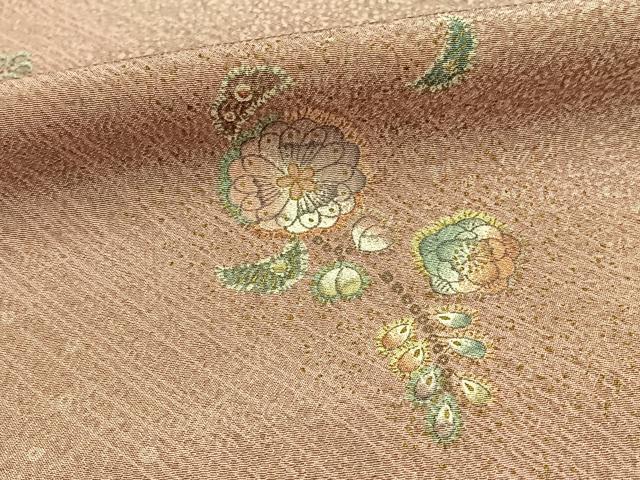 平和屋着物▽上質な小紋 単衣 辻が花 手描き 正絹 逸品 BAAT0426yt