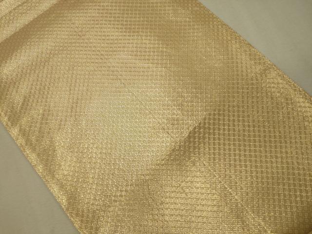 平和屋着物◎佐賀錦 六通柄袋帯 屏風草花文 金糸 正絹 逸品 CAAS7647ua