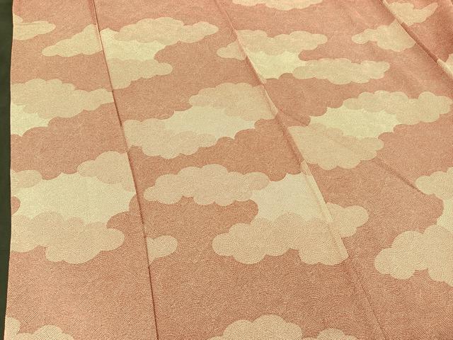 平和屋着物▽江戸小紋 単衣 青海波 瑞雲 正絹 逸品 BAAT1144hv