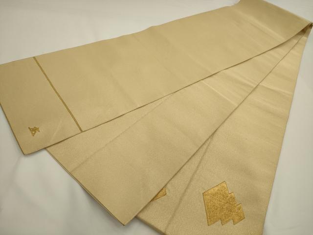 平和屋着物◎太鼓柄袋帯 松皮菱文 金糸 正絹 逸品 AAAV3303sx