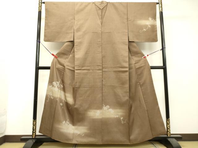 平和屋着物●訪問着 紬地 蔦の葉文 さが美扱い 正絹 逸品 DAAS2303tw