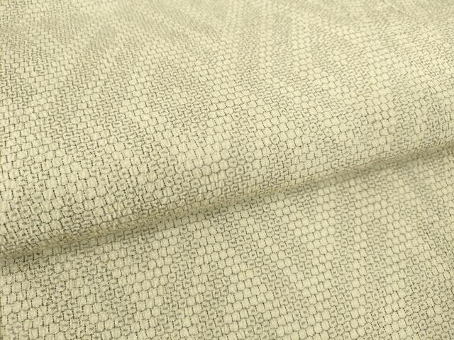 平和屋着物▽白鷹お召 単衣 菱文 110亀甲 正絹 逸品 DAAS0306az