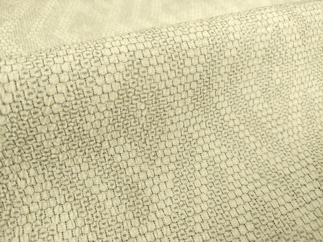 平和屋着物▽白鷹お召 単衣 菱文 110亀甲 正絹 逸品 DAAS0306az