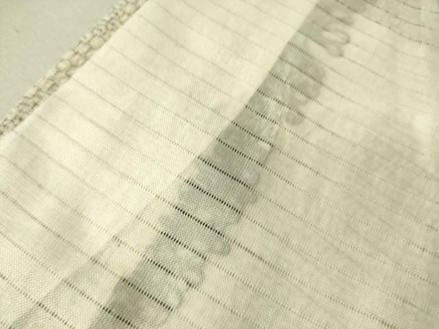 平和屋着物▽白鷹お召 単衣 菱文 110亀甲 正絹 逸品 DAAS0306az