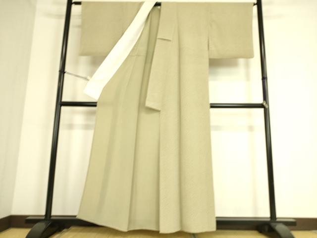 平和屋着物▽上質な小紋 単衣 小花 鬼しぼ縮緬 正絹 逸品 DAAS0328az