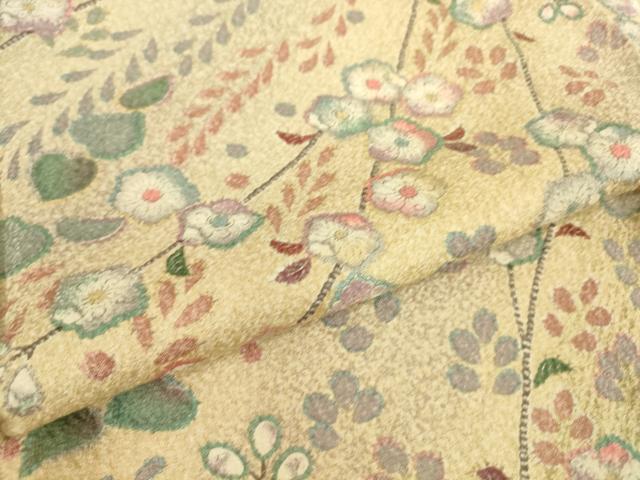 平和屋着物▽上質な小紋 単衣 辻が花 金彩 正絹 逸品 DAAS0332az