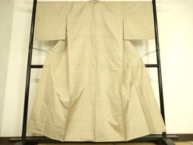平和屋着物▽本場大島紬 7マルキ 単衣 横段唐草文 正絹 逸品 DAAS0330az