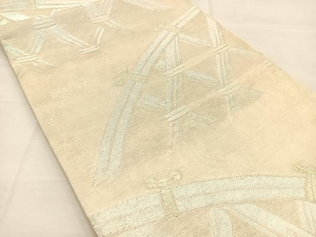 平和屋着物*夏物 六通柄袋帯 籬文 金銀糸 正絹 逸品 BAAT0631yc
