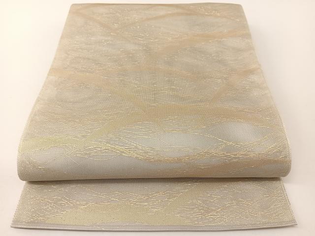 平和屋着物*夏物 六通柄袋帯 雪芝文 金糸 正絹 逸品 BAAT0673yc