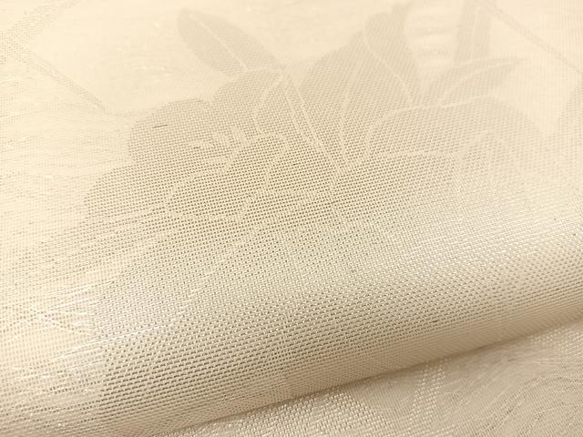 平和屋着物*夏物 六通柄袋帯 カトレア 銀糸 正絹 逸品 BAAT0692yc