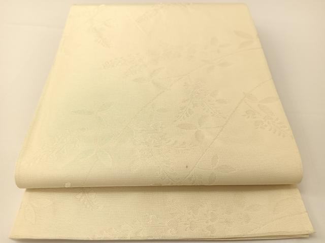 平和屋着物*夏物 六通柄袋帯 藤花房 銀糸 正絹 逸品 BAAT0724yc