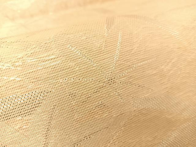 平和屋着物*夏物 六通柄袋帯 芝草楓文 銀糸 正絹 逸品 BAAT0752yc
