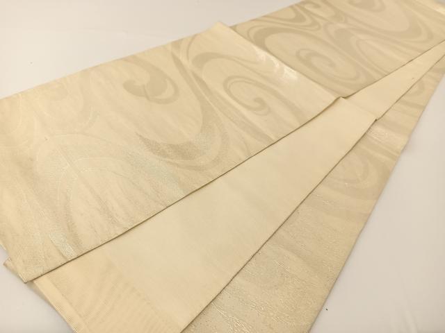 平和屋着物*夏物 六通柄袋帯 流水文 銀糸 正絹 逸品 BAAT0745yc