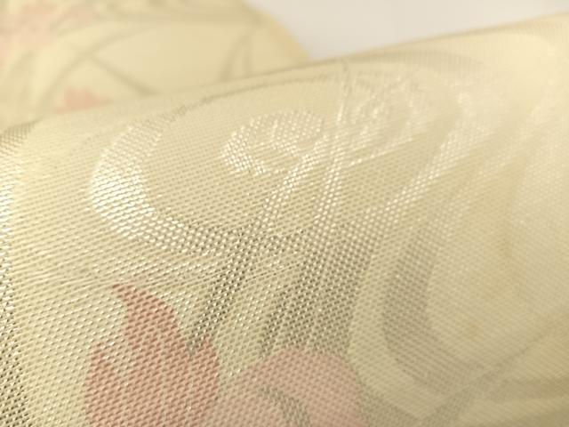 平和屋着物*夏物 六通柄袋帯 杜若 銀糸 正絹 逸品 BAAT0759yc