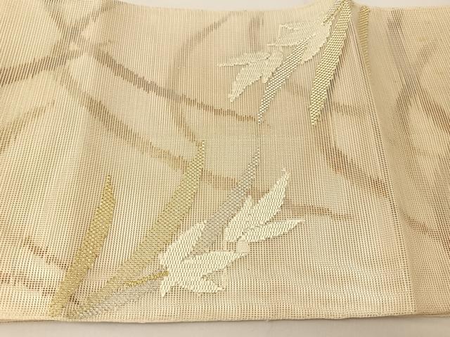 平和屋着物*夏物 太鼓柄袋帯 草花文 金銀糸 正絹 逸品 BAAT0787yc