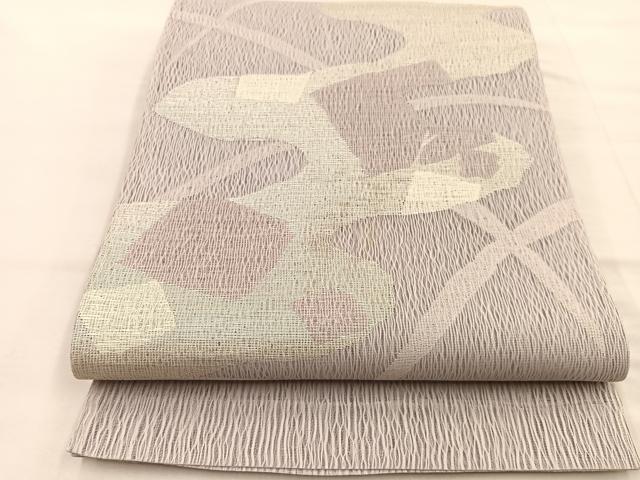 平和屋着物*夏物 太鼓柄袋帯 道長文 銀糸 正絹 逸品 BAAT3091hv