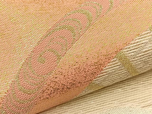平和屋着物*夏物 六通柄袋帯 招宴 金銀糸 正絹 逸品 BAAT3141hv