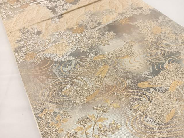 平和屋着物◎六通柄袋帯 京洛錦 二重引箔 正絹 逸品 BAAT2714ea