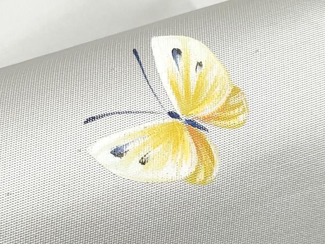 平和屋本店●極上 太鼓柄袋帯 手描き 猫 蝶 引箔 逸品 CYAA2388s5