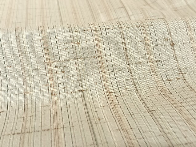 平和屋着物●ぜんまい紬 縞 正絹 逸品 未使用 AAAU4211np