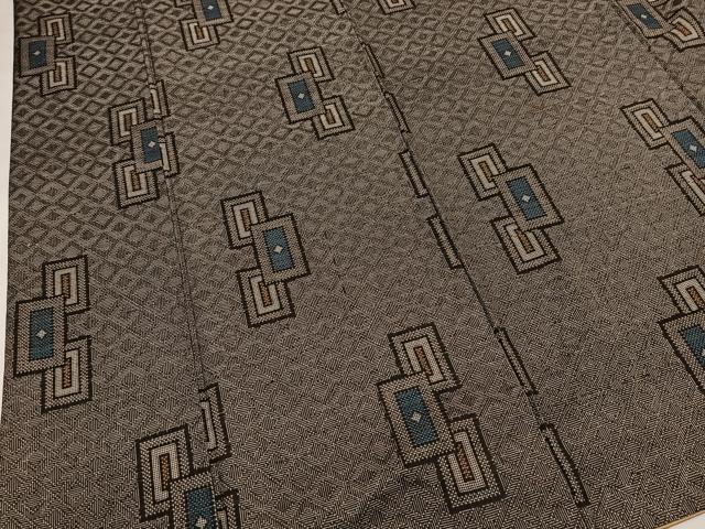 平和屋着物●本場大島紬 短冊文 正絹 逸品 BAAT0872yc