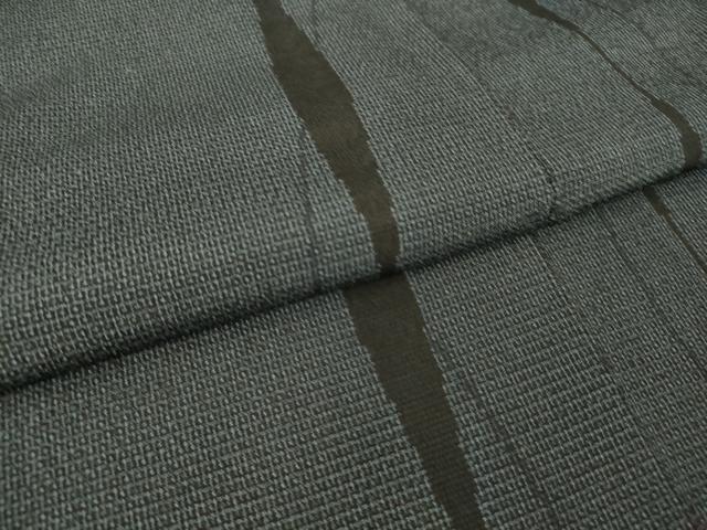平和屋着物▽本塩沢 単衣 変わり間道 110亀甲 正絹 逸品 DAAS0537az