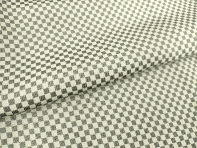 平和屋着物▽上質な小紋 単衣 作家物 市松文 正絹 逸品 DAAS0450az