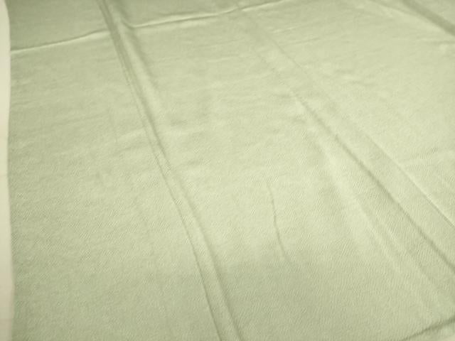 平和屋着物▽加賀友禅の巨匠 初代 由水十久監修 色無地 単衣 柳鼠色 鬼しぼ縮緬 正絹 逸品 DAAS0469az