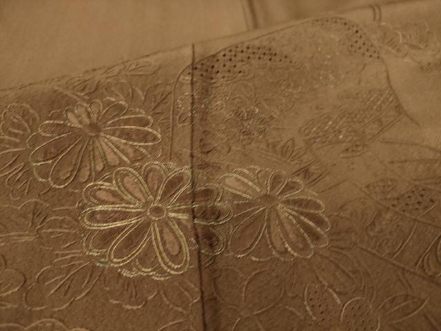 平和屋着物▽中国三大刺繍 スワトウ刺繍 汕頭刺繍 総刺繍 訪問着 単衣 短冊花文箱 金糸 憲法色 正絹 逸品 DAAS0471az