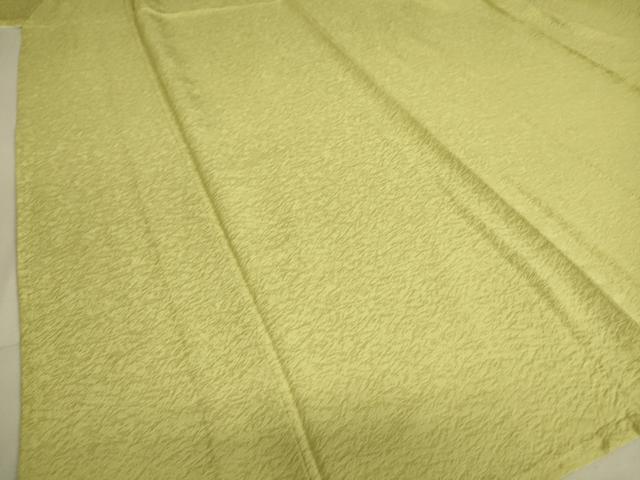 平和屋着物▽上質な色無地 単衣 霞地紋 若葉色 正絹 逸品 DAAS0482az