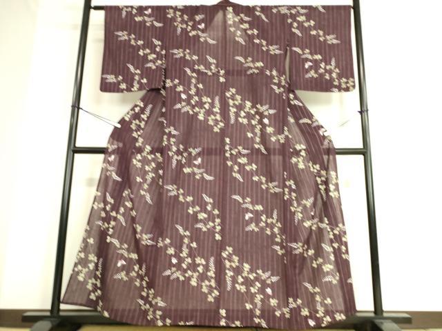 平和屋着物▽小紋 単衣 舞蝶枝葉文 洗える着物 DAAS0500az
