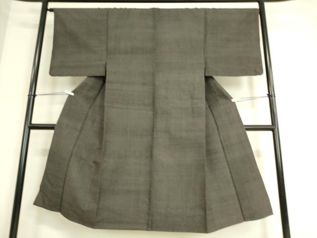 平和屋着物▽男性 紬 単衣 檳榔子染色 正絹 逸品 DAAS0502az