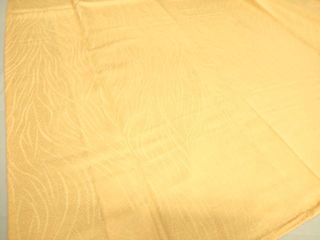 平和屋着物▽上質な色無地 単衣 芝地紋 雄黄色 正絹 逸品 未使用 DAAS0514az