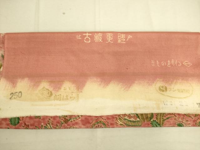 平和屋着物▽東京の老舗呉服問屋 菱一 小紋 紬地 単衣 古渡更紗 反端付き 正絹 逸品 未使用 DAAS0517az