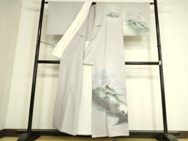 平和屋着物▽訪問着 単衣 名所風景文 暈し染め 正絹 逸品 DAAS0528az